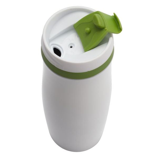 R08336.05 - Kubek termiczny Viki 390 ml, zielony/biały