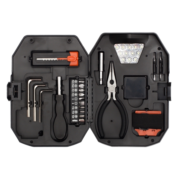 R17539.02.O - Zestaw narzędzi Smart DIY, czarny/czerwony