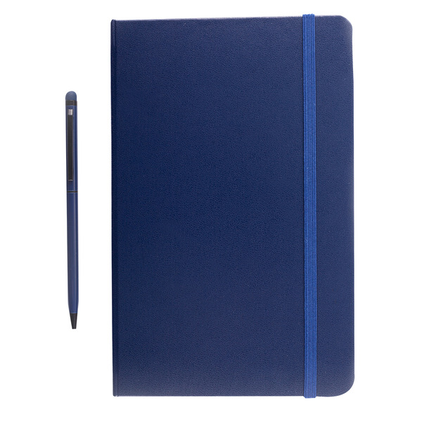 R64214.42 - Zestaw notes z długopisem Abrantes, granatowy