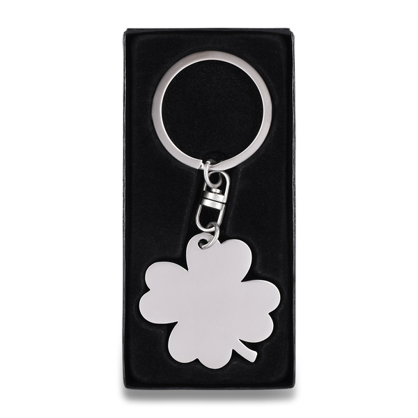 R73216 - Brelok metalowy Clover, srebrny