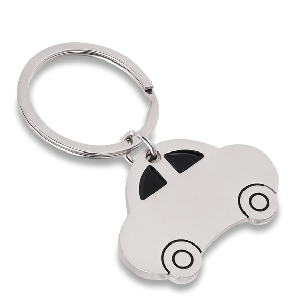 R73287 - Brelok metalowy Auto, srebrny