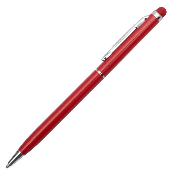R73408.81 - Długopis aluminiowy Touch Tip, ciemny czerwony