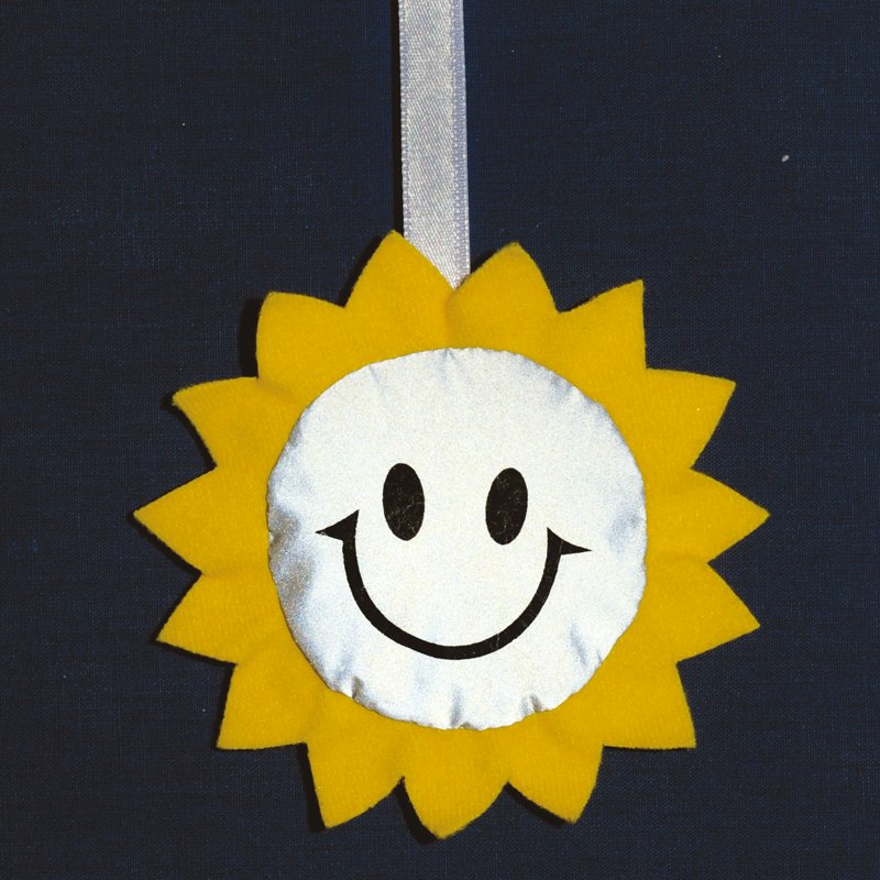 R73837 - Brelok Sun, żółty/srebrny